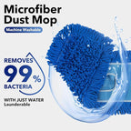 Matthew 36'' Microfiber Loop Dust Mop Washable Commercial&Residential Heavy Duty Mop Head Replacement Premium Absorbent Industrial Dust Mop Refill Pads for Hardwood, Office,Garage and Hotel -6Pack
