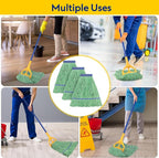 Matthew Cleaning Heavy Duty Mop Head Commercial Replacement for General and Floor Cleaning , Wet Industrial Blue Cotton Looped End String Head Refill (Pack of 12) Green