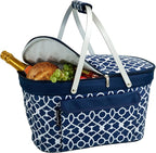 Picnic at Ascot Patented Insulated Folding Picnic Basket Cooler- Designed & Quality Approved in the USA