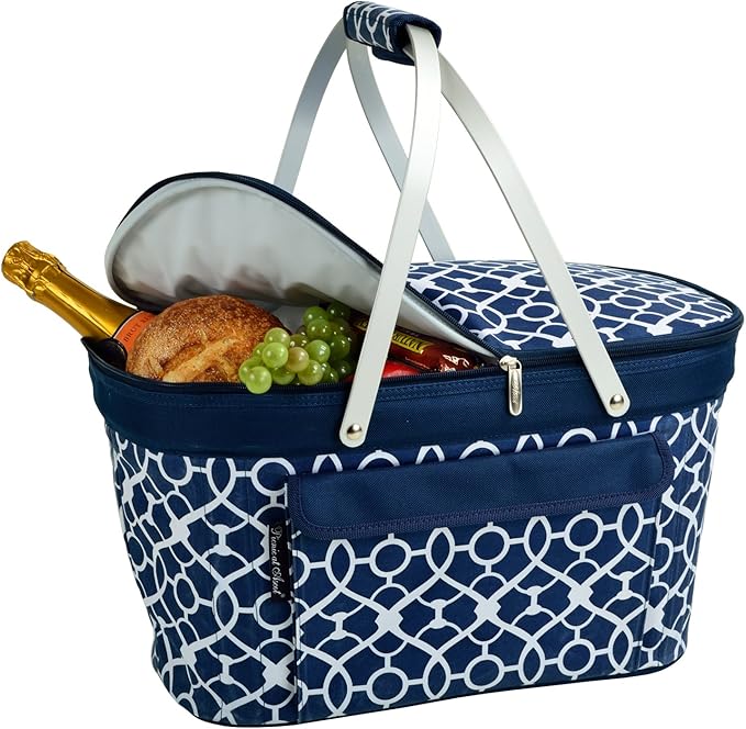 Picnic at Ascot Patented Insulated Folding Picnic Basket Cooler- Designed & Quality Approved in the USA