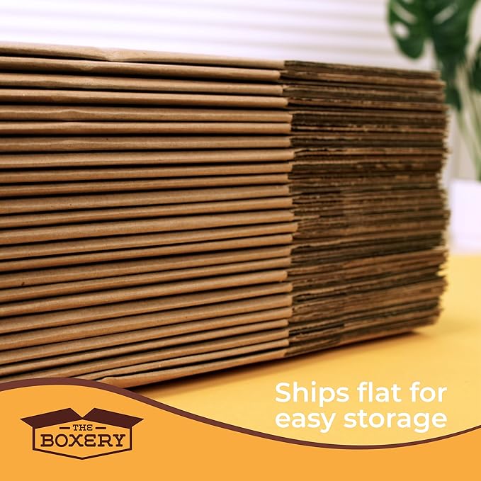 The Boxery 10"x7"x4" Brown/Kraft Corrugated Cardboard Shipping Boxes 100-Pack | Mailing, Packing, Moving & Storage for Business/Home – Durable - Eco-Friendly, Recyclable - Made in the USA
