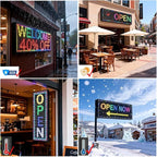 P10 Scrolling Led Sign Programmable Display Digital Sign Outdoor Message Board Led Open Signs For Business Custom Banner Word Light Advertising Wifi Control High Brightness Neon 39"X14"