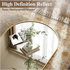 Arched Full Length Mirror 71"x26" - Floor Standing Body Mirror with Aluminum Frame,Leaning Hanging for Bedroom Cloakroom Living Room Gold