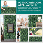 Grass Wall Panels,12Pcs 10"x 10" Artificial Boxwood Hedge Panels for Indoor Outdoor Decor,Higher Density Faux Greenery Wall Backdrop Green Wall Privacy Screen for Patio Party and Backyard