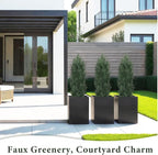 THE BLOOM TIMES 4ft Topiary Trees Artificial Outdoor Set of 2, UV Resistant Faux Cedar Pine Cypress Bushes & Shrubs, Fake Plants for Front Porch Outside Planter Patio Christmas Decor 4 Foot Tall