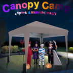 SANWAY 10x10 Pop up Canopy Tent, One-Button, Outdoor Instant Canopy Protable for Events, Camping, Parties, Vendor, Beach Tent - Beige