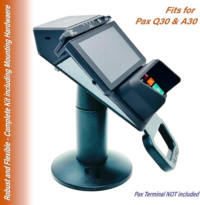 Swivel Point of Sale Stand for Pax A30 Credit Card Payment Terminal - Complete POS Stand -Swivel Stands