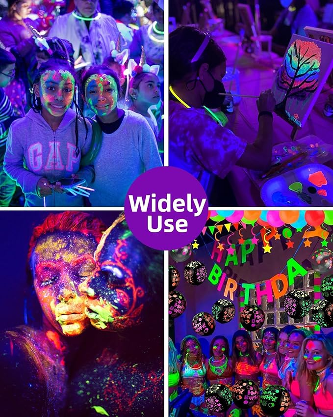 150W LED Black Lights IP66 Waterproof Black Light Outdoor with 10ft Plug+Switch, Flood Blacklight for Halloween Glow in The Dark Party Stage Light Neon Glow Birthday 2 Pack