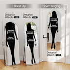 57x20 Door Hanging Full Length Mirror, Floor (Height 5.7ft just Body in1.3ft) Wall Mounted Metal Frame Arch Dressing Mirrors for Bedroom Bathroom Living Room 57 inch Silver