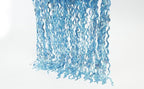 4 Pack Wavy Blue Tinsel Backdrop Streamers Party Decorations 3.3x6.6 Feet | Foil Fringe Curtain Ocean Themed | Blue Birthday Decorations