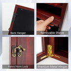 GMFrames 18x24 Wooden Shadow Box Frame with Removable Shelves Deep Display Case for Military Medals Keepsakes Cherry