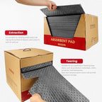 Universal Absorbent Pads | 16"x20" Water Absorbent Mat 100-Pack | Industrial Spill Control for Liquids Leak(24 Gal/Box) | Oil Absorbing Sheets