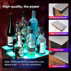 2-Pack 16‘’ LED Lighted Liquor Display, 3-Tier 30Inch Total Bar Shelves for Liquor Bottle, Illuminated Home Bar Shelf with RF & App Control, 7 Colors, Music Sync& 1-4H Timming, Light-Up Whiskey Rack