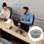 uxcell 4 Pcs Desk Grommet, 1.97 inch 50mm Desk Cable Hole Cover Wire Hole Insert for Home Office Table Cabinet Cord Organizer, Drak Gray