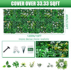 Artificial Hedge Grass Wall, Boxwood Panels 40"x120"(33.33 SQFT), UV Protected Greenery Wall Backdrop, Green Wall Decor for Outdoor Indoor Wedding Décor