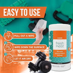 Fitness Equipment Wipes - Cleaning Wipes for Yoga Mats, Pilates Studios, Gyms, Peloton & Cycle Bikes, Spas - Fragrance-Free Wipes Surface Cleaning for Home, Office, Gym 75-Count