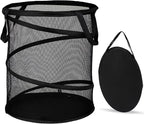 BATTOO Collapsible Laundry Baskets, Foldable Hamper for Laundry, Extra Large Pop Up Laundry Hamper 113L with Portable Bag Mesh Clothes Hamper for Bathroom, Campout, Dorm or Travel
