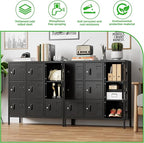 Aobabo 9 Doors Steel Storage Locker Cabinet for Employees, Metal Locker for School Office Gym Bedroom, Industrial Storage, Black, Assembly Required