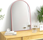 30x20 Arch Mirror Full Length Wall Mounted Hanging or Against Wall Metal Aluminium Alloy Frame Dressing Mirrors for Entryway Bedroom Bathroom Living Room 30 20 inch Rosegold Rose Gold