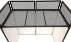 DJ Event Facade White/Black Scrim Metal Frame Booth + 20" x 40" Flat Table Top Includes Both White and Black Panels + Carrying Cases!