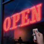 40" x 14" Large LED Open Signs with Remote Control 14 Modes Dimmable Open Sign for Business Window Stores Retail and Restaurant Red