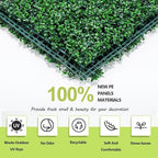 AOKIE 48x120 in Artificial Grass Roll Wall(40 sq ft), Boxwood Hedge Wall Panels UV-Anti Grass Backdrop Wall Decor, Greenery Privacy Hedge Screen for Indoor Outdoor Patio Balcony, Party Garden Fence