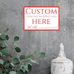 Custom Sign, personalized metal sign，Aluminum Weatherproof Metal Sign Multiple Sizes, Reflective double-sided,Customize for Business, Workplace, office, Home, Delivery Signs(24 * 18 Inch)