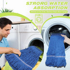 20 Pieces Commercial Mop Head Bulk Replacement Floor Cleaning Refills Heavy Duty Commercial Wet Mop Heads for Home Industrial Cleaning