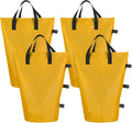 PATIKIL Canopy Weight Sand Bags, 4 Pack 112 Lbs Total Extra Large Weights Bags Waterproof Tent Leg Weights Sandbags for Outdoor Canopy Tent Sun Shelter Patio Ladder Yellow (18x9")