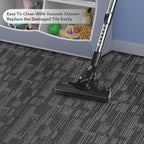 Carpet Tiles 24"x 24" Squares Carpet Reusable,18 Tiles, Non Slip Easy DIY Installation Seamless Floor Tiles Rug for Bedroom Living Room Office etc