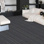 40 Tiles 20"x20" Carpet Tiles (107 sqft/Carton) - Non-Slip, Non-Adhesive, Padded Square Flooring for Home & Office - Easy DIY Installation, Seamless Look, Indoor & Outdoor Use