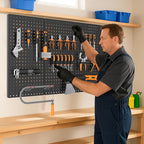 Ultrawall 4 Pack Metal Peg Board Panels with Hooks, Pegboard Wall Tool Organizer for Garage, 84pcs Peg Board with Accessories, 24"X12"
