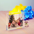 NIUBEE 4x4 Acrylic Frames 5 Pack, Double Sided Clear Picture Display