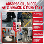 SHURFOOT 3lb Non-Slip Oil Absorbent - Provides Ice Traction & Vapor Suppression - Spill Control for Blood, Water & Oils - USDA Approved - Floor Dry Absorbent Odorless - Fire-Safe & Dustless