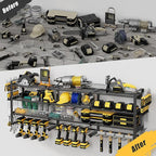 49.4'' Large Power Tool Organizer Wall Mount, 4-Tier Tool Storage Rack with 12 Drill Holders, 600LBS Load Heavy Duty Cordless Tool Shelf for Garage Organization, Gift for Men