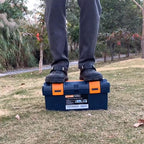 Anyyion 17 inch Tool Box with Removable Tray, Small Parts Box On The Lid is Removable, Tray Can be Removed and Combined at Will（Internal Size:16.3"L*7.8"W*6.5"H ）