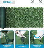Patio Paradise 58"x196"-1Pc Faux Ivy Fence Privacy Screen Artificial Greenery Wall Backdrop,Fake Grass Wall Panels for Outside Apartment Balcony,Vine Leaf Decor for Outdoor Patio Chain Link