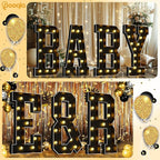 Pooqla 4 FT Marquee Light Up Letters, Giant Letter Sign Black Marquee Letter Lights 4 Feet Tall, Big Mosaic Letters for Balloons Birthday Party Anniversary Wedding Decorations, Warm White Letter C