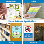 Magnetic Sign Holder 8.5 x 11 Wall Sign Holder 5Pack, Rigid Plastic Door Sign Holder Magnetic Frame with Magnetic Tapes and Adhesive Tapes, Adhesive Display Frame for Fridge Window Wall Display