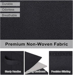 WUIKE Foldable Fabric Storage Bins with Handles, Closet Storage Baskets for Shelves and Clothes Organization, Large Black Shelf Baskets, 3-Pack, Black, Large