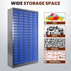 100-Drawer Part Cabinet Bolt and Nut Tool Storage Cabinet,ABS Material Hardware Organizer, Nuts and Bolts Organizer Bolt Bin with Shelfs and Labels, Screw Bolt Bins Organizer for Shop