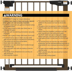 Cumbor 2 Pack 29.7-46" Baby Gate for Stairs, Mom's Choice Awards Winner-Auto Close Dog Gate for doorways, Easy Install Pressure Mounted Pet Gates indoor, Easy Walk Thru Wide Safety Gate for Dog, Brown