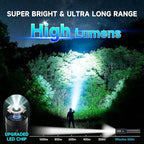 4Pack Rechargeable Flashlights High Lumens 9900LX, LED Flashlight Rechargeable with LCD Digital Display, 5Modes Adjustable Flash Light, Super Bright Flashlight Powerful, Tactical Flashlights for Home