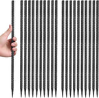 16 inches Rebar Stakes 24-Pack Straight Metal Stakes Heavy Duty 5/16" Diameter Ground Stake for Tent, Fence, Landscaping, Concrete Forming, Outdoor Decoration and Plant Support