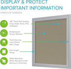 Ghent 36"x30" 1-Door Outdoor Enclosed Vinyl Bulletin Board, Shatter Resistant, with Lock, Satin Aluminum Frame - Caramel (PA13630VX-181), Made in the USA