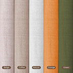 Faux Linen Semi Sheer Room Divider Curtain with Flexible Ceiling Track, Extra Wide Light Filtering Privacy Curtains for Patio Sliding Glass Door, Living Room, Bedroom, Light Coffee, W100xL108, 1 Panel