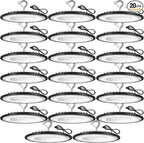 20 Pack 100W UFO Led High Bay Light Fixture,5000K Daylight Commercial Shop Bay Lighting,120VAC,15000LM,[450W MH/HPS Equiv.] US Plug Area Lighting for Warehouse/Barn/Gym/Factory/Workshop