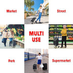 dbest Products Trolley Dolly Sport with Chair – Foldable Grocery Cart on Wheels – Multi Use Rolling Cart with Built-in Seat, Removable Bag, and Hand Truck Dolly Function, Black