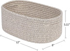 CubesLand Small Storage Baskets for Shelf,Cube Organizer Basket Bin,Woven Baskets for Shelves,Soft Toys Storage Basket,Baby Nursery Basket Bin,Home Decor 12 x 8 x 5.11 inches Light Brown