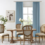 DUALIFE Slate Blue Blackout Curtains 96 Inch Long 2 Panels Set Pinch Pleat Drapes for Living Room Bedroom Nursery Thermal Insulated Full Blackout Draperies with Hooks 40" Wx96 L